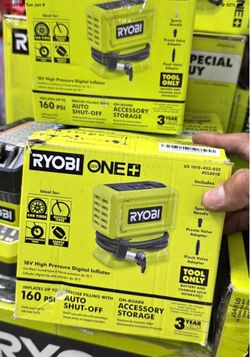 Ryobi 18v cordless high pressure inflator tool only