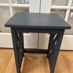 Gray Painted End Table 