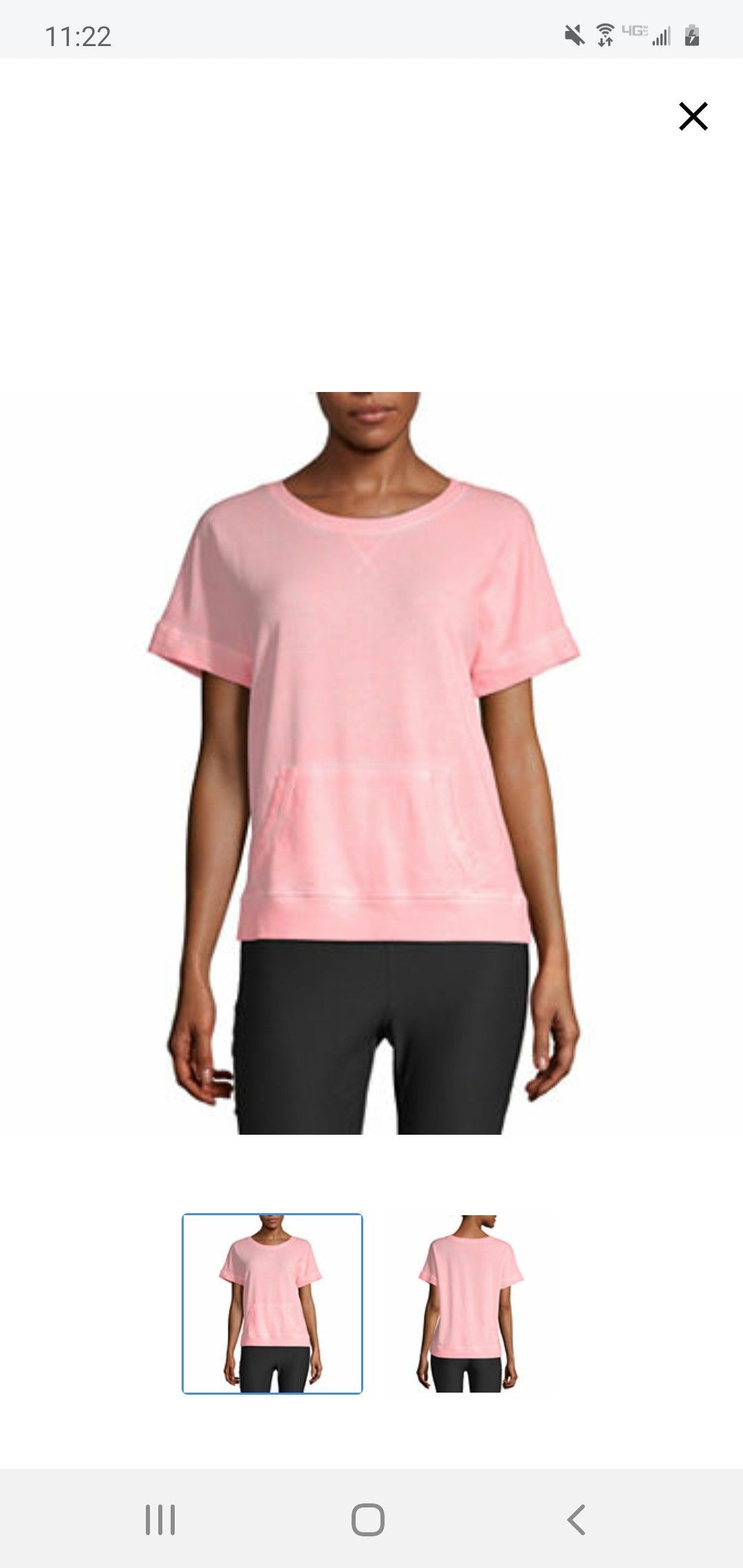 Neon Coral Shortsleeve Sweatshirt