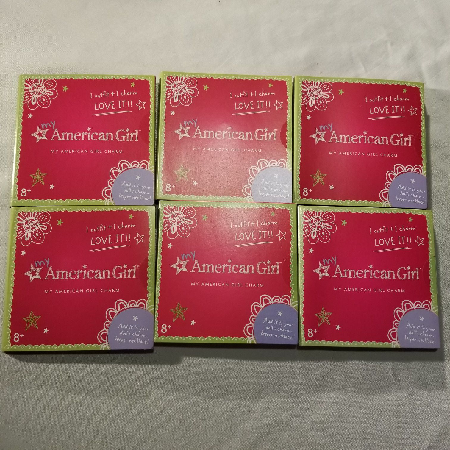 Lot of 6 American Girl charms jewelry necklace * 6 charms $2 each or $10 for 6