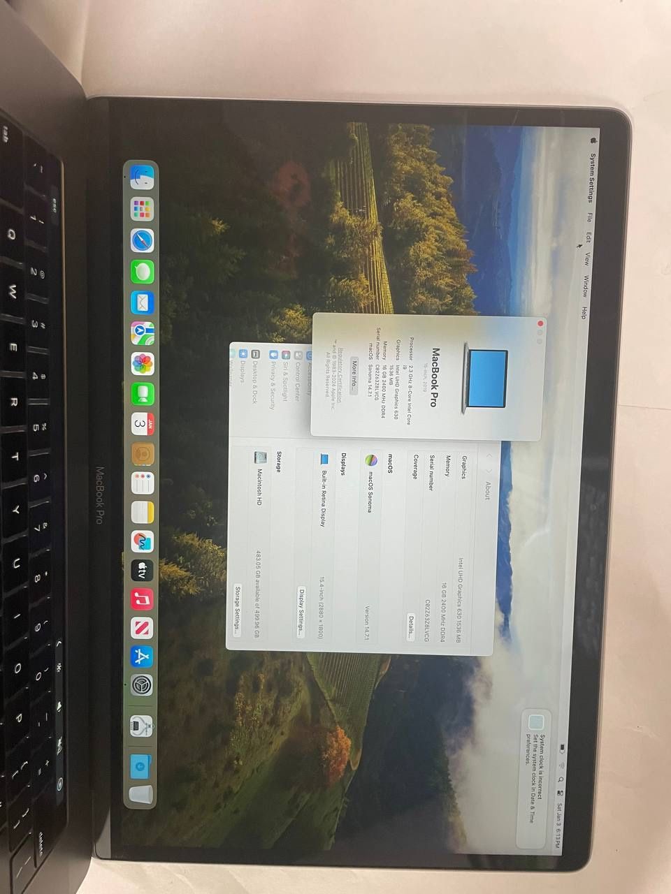 MacBook Pro Touch Bar 2019 $475.00