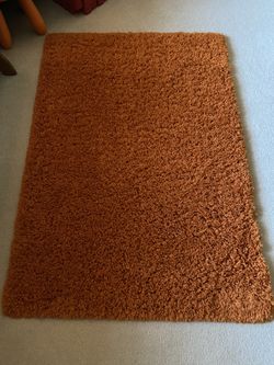 Throw Rug -Orange With Matching Runners