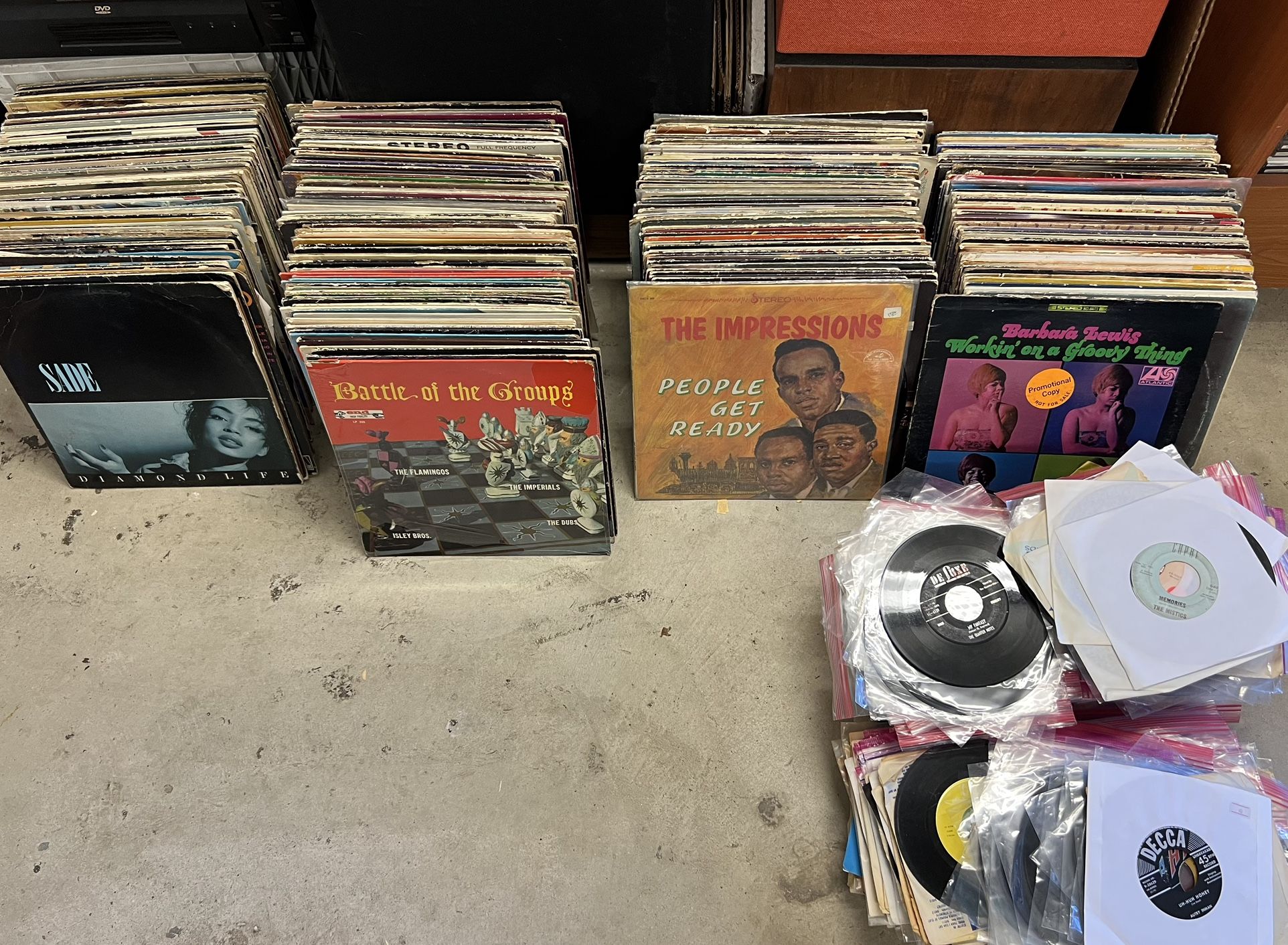 Big Lot Of Soul Funk Doo Wop Vinyl Records