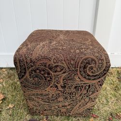Small fabric ottoman