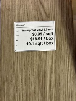 Waterproof Vinyl Flooring 6.5mm - Houston