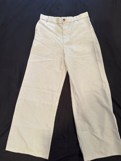 Wide Leg Linen Look Trousers