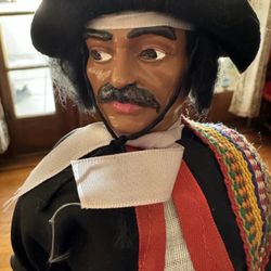 Traditional Spanish Matador Doll with Checkered Pants and Hat