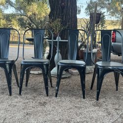 Black Rustic Metal Chairs 