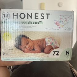 NIB 72 Ct Newborn Diapers