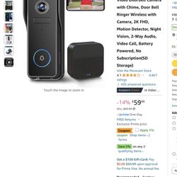 Morecam Doorbell Camera with 128 GB Memory Card