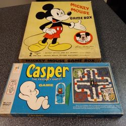 2 GAME BOXES.  CASPER. &. MICKEY MOUSE