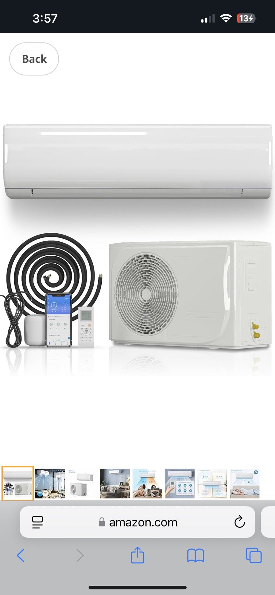 Brand new 12,000 BTU mini split air conditioner, hot and cold with remote