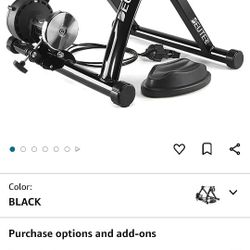 Bike Trainer, Magnetic Bicycle Stationary Stand for Indoor Exercise Riding, 26-29" & 700C Wheels, Quick Release Skewer & Front Wheel  WithRiser Block 