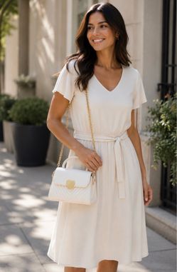 White Heart Lock Crossbody Bag