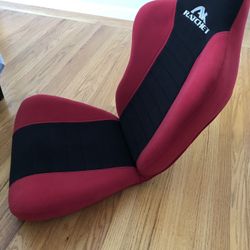 Padded floor chair - red and black