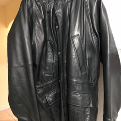 Black 1/4 Length - Polo (Ralph Lauren) Leather Jacket/Coat