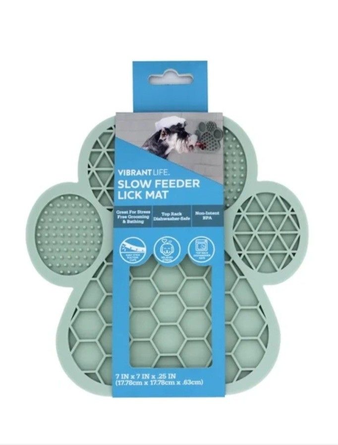 Vibrant Life Paw Shaped Silicone Dog Licking Mat