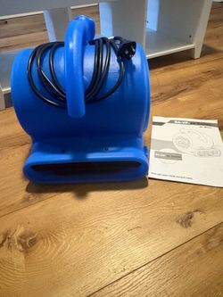B-Air 1/4 HP Air Mover Blower Fan for Water Damage Restoration