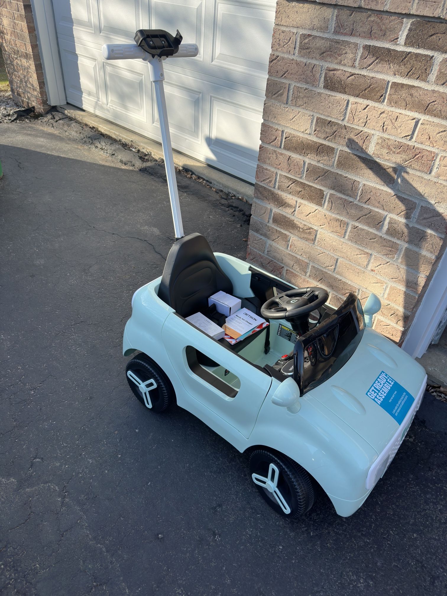 Jetson Mako Kids Electric Motor Assist Push Car, 3 Modes: Push, Drive with Remote Control