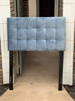 Light Sea Blue Twin Padded Headboard