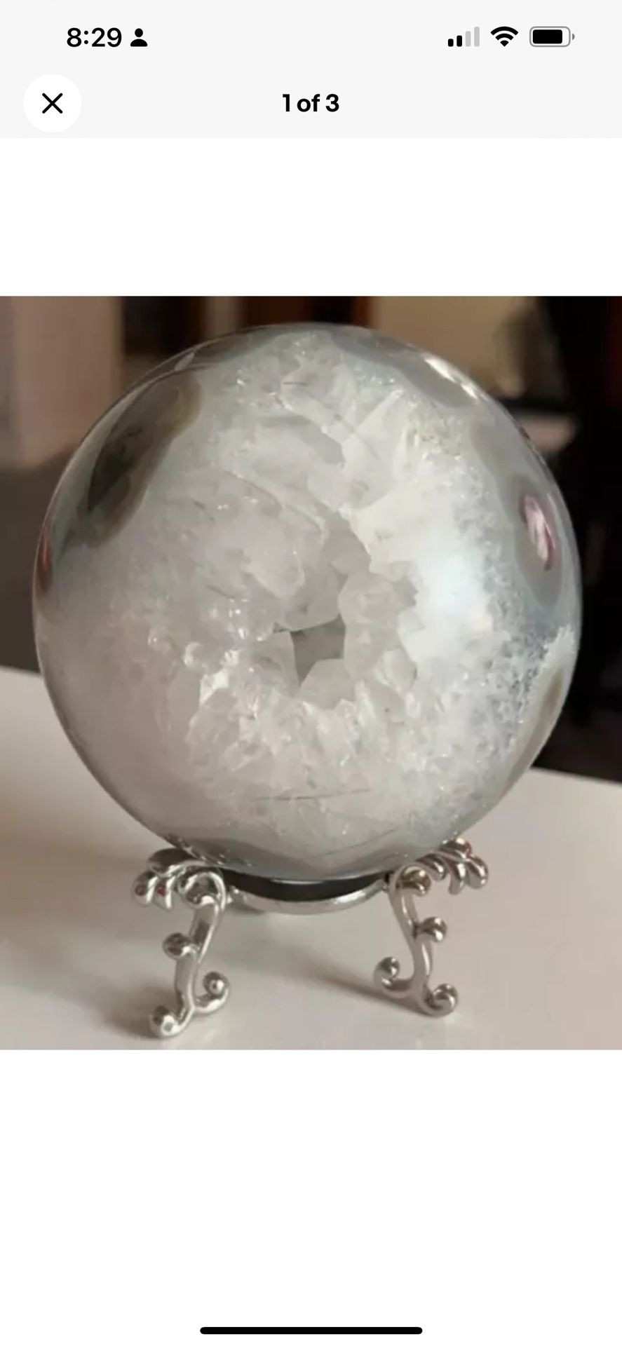 Moss Agate Sphere High Quality 1321G!
