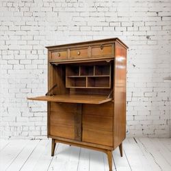 Mid Century Secretary Dresser Desk