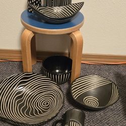 Halvorsen Ceramic Platter, Bowl, Mug, Bottles