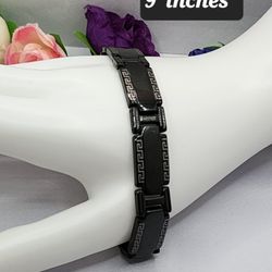 Fashion Bracelet Black Color Stainless Steel 