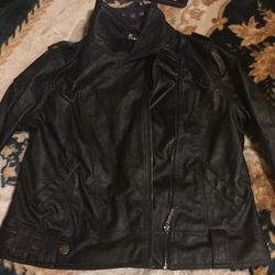 Large leather coat