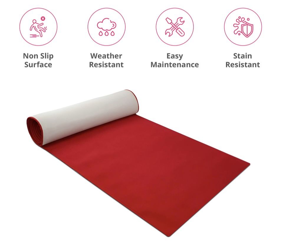 Luxurious Event Red Carpet your custom lenght up to 150 ft, width 3 Ft
