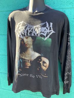 Cryptopsy None So Vile Large RARE OOP Long Sleeve Full Front Back Sleeve Prints