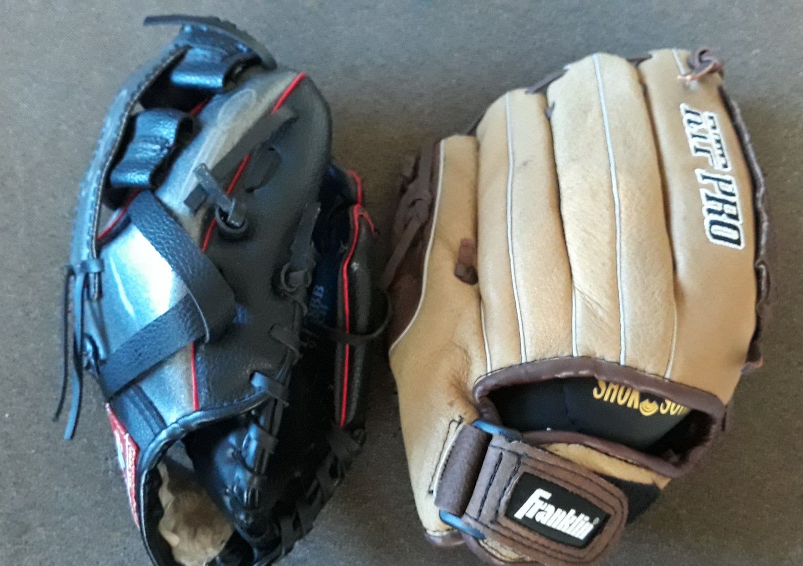 Rawlings 9 inch, Franklin 10 inch Softball gloves