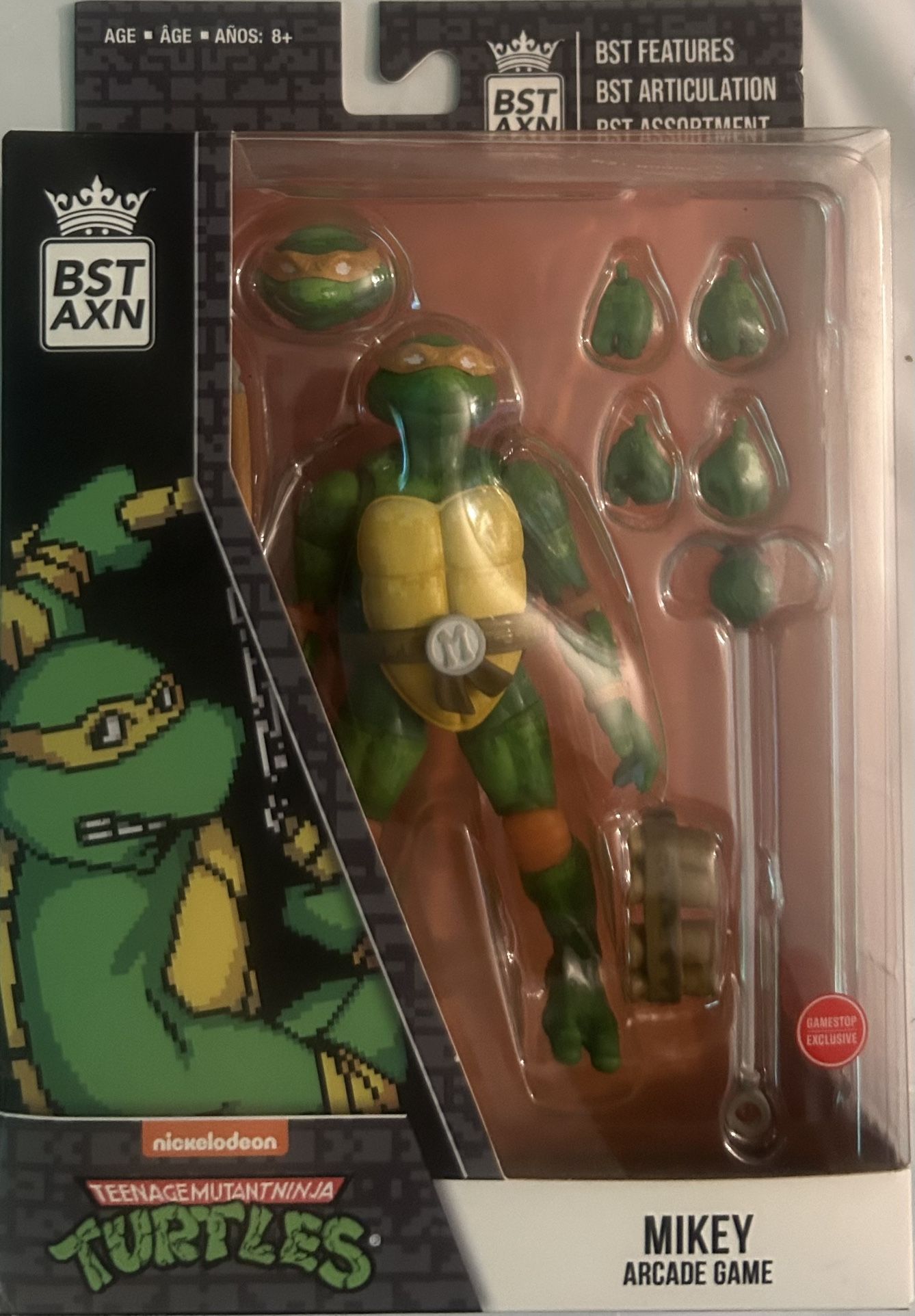 Teenage Mutant Ninja Turtles BST AXN TMNT Arcade Game Mikey Action figure 