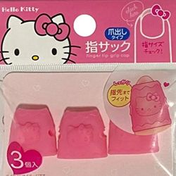 Sanrio Hello Kitty 3pc Fingertip Grip Cap Office Finger Pad Ring NEW IN BAG