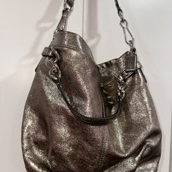 Coach Bronze handbag/Shoulder Purse Medium Size