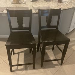 Beautiful Black Counter Hight Stools  ($55 for both)