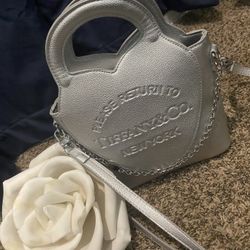 Tiffany & Co Silver Heart Bag
