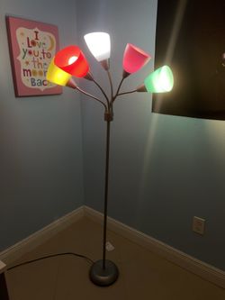 Flower Standing Lamp Multicolor For Girls Bedroom