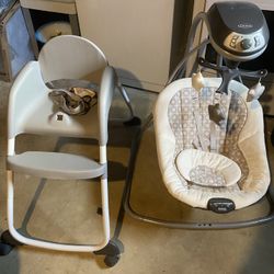 Baby High Chair And Swing 