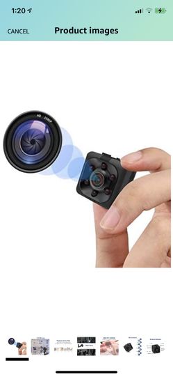 Mini Spy Camera, Hidden Camera 1080P, Nanny Cam Full HD with Night Vision Motion Activation for Indoor Outdoor Covert Security Cameras