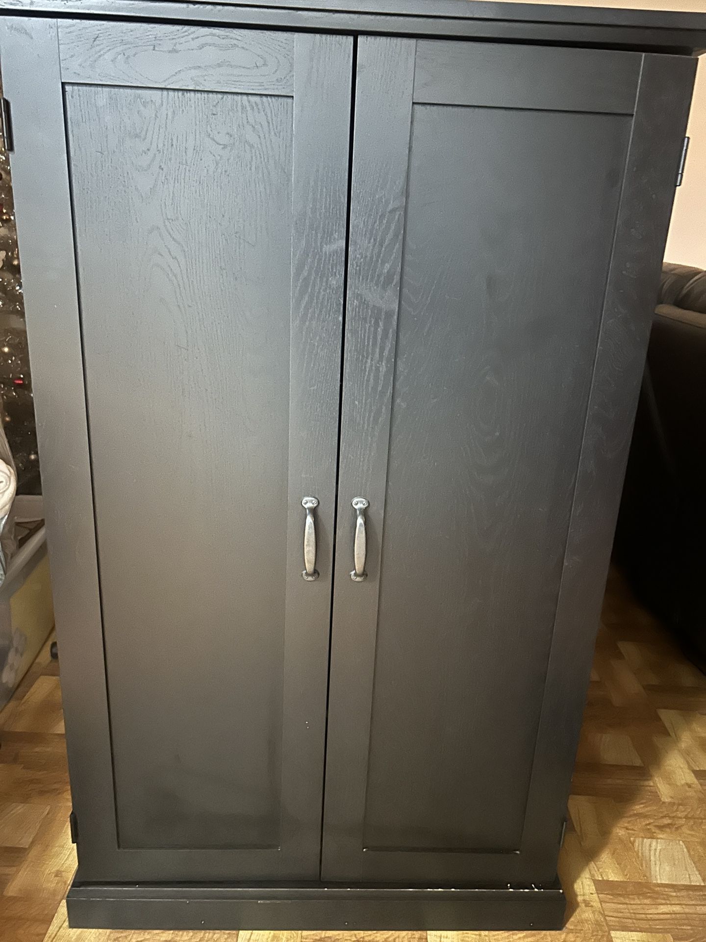 Black Computer Hutch