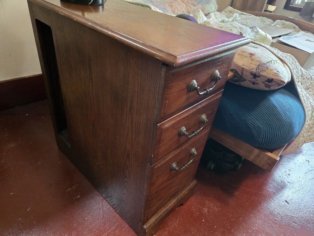 Vintage Wooden Filing Cabinet