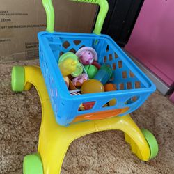 Kids Shopping Cart with Play Food firm price Check More Picture