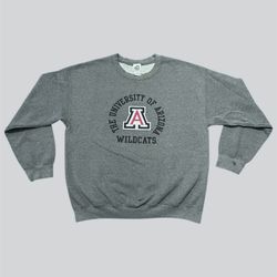 University of Arizona Wildcats dark heather gray college vintage crewneck sweatshirt Size Large