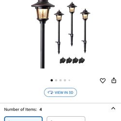 EDISHINE Low Voltage Landscape Lighting, 12V 3W 120LM 3000K Seed Glass Outdoor Landscape Path Lights with Connectors, ORB Waterproof Electric LED Path