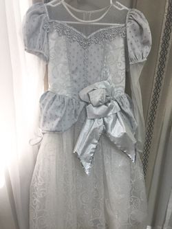 Authentic Disney World Resort Princess Cinderella Dress! Costume! Wedding Halloween Birthday Party Girls L 10-12