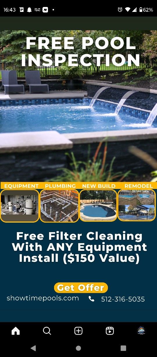 Pool Contractor, Plumbing, Automation, Pump, Filter, Heater