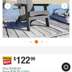 Black Folding Adirondack Chair