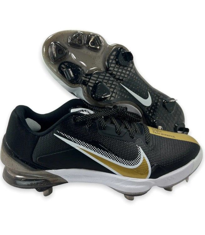 Brand New Nike Trout Pro Baseball Cleats Black Gold Metal Men