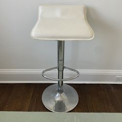 White Kitchen Bar Stool adjustable